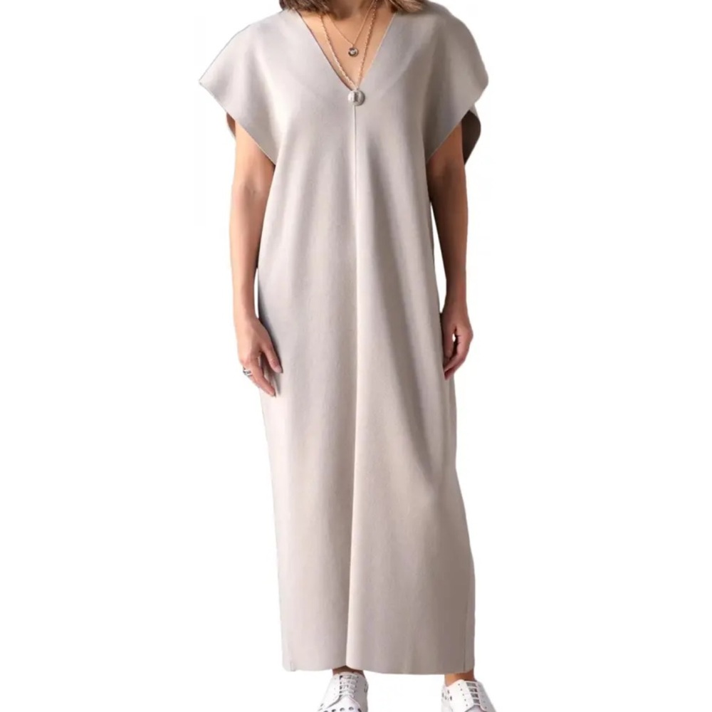 Lauren Manoogian Interlock Split Dress, Cement, NWT